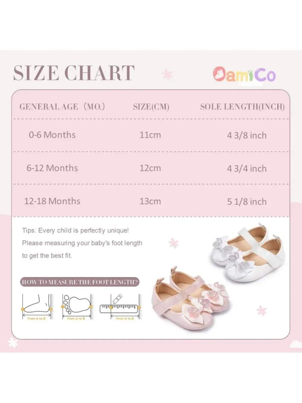 Cute Baby Girls' Mary Jane Flats - Infant Princess Dress Shoes for Special